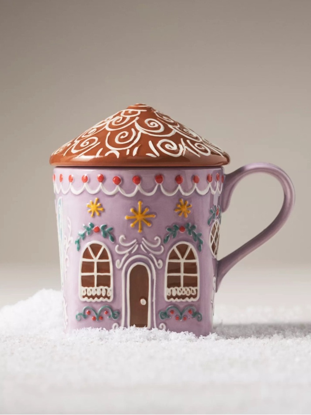 NEW Anthropologie Ginger Stoneware Mug Limited Edition Purple